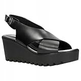 WOJAS - Damen Sandaletten I Sandalen mit Massivem Blockabsatz I Obermaterial Leder I Weiches Futter...