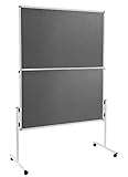 Legamaster Economy Moderationswand klappbar - grau - 150x120 cm - doppelseitig, mit Filz bezogenes...