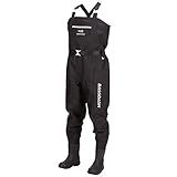 Bassdash 3D Anglerhose Wathose Wader Ultra High Strength Schwarz kariert Nylon PVC Angeln Jagd...