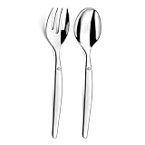 Lou Laguiole Salatbesteck, Salatgabel und Löffel, glänzend, Edelstahl 18/0, 2-teilig