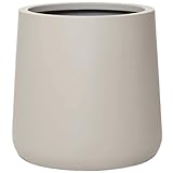 VIVANNO Blumenkübel Pflanzkübel Fiberglas 40x40 cm Creme Ganzjahr