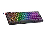 Geeky GK61 60% | Hot Swappable Mechanische Gaming-Tastatur | 62 Tasten Multi Color RGB LED...