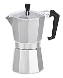 CBK-MS Espressokocher Aluminium für 6 Tassen Espresso Kanne 300 ml Füllmenge Kaffeebereiter...