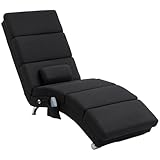 HOMCOM Relaxliege mit 5 Massagemodi Loungesessel mit Lendenkissen, Heizfunktion, Liegesessel mit...