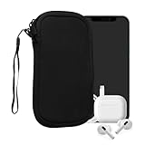 kwmobile Handytasche für Smartphones XS - 3,5/4' - Neopren Handy Hülle Schwarz - Handy Tasche 12,5...