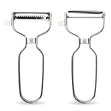 Chefkoch Premium Schäler-Set, Edelstahl – Julienne-Schäler & Zwei-Wege-Schäler für schnelles...