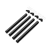 Emuca Verstellbare Tischbeine im 4er-Set, schwarz, 2034514