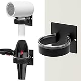 QWORK® Selbstklebende Föhnhalterung Platzsparend, Ohne Bohren, Fönhalter aus Aluminiumlegierung...