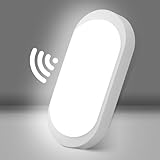 IEGLED Wandlampe mit Bewegungsmelder Innen, IP65 LED Kellerleuchte mit Dämmerungssensor, 12W...
