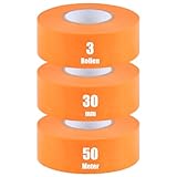 iuqiepo 3 Rollen Malerkrepp, Kreppband 30 mm x 50 m, Goldband, Wasserdicht Abklebeband Maler,...