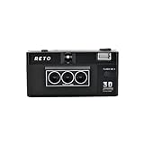 RETO 3D 35 mm 3D Film Kamera – Lentikulare 3D Effekt Boomerang Kamera, eingebauter Blitz (schwarz)