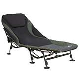 CampFeuer Karpfenliege XXL 207 x 88 x 30-106 cm | höhenverstellbare und stabile Karpfenliege mit 8...