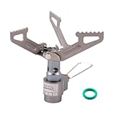Ultraleichter Backpacking Gaskocher Portable Campingkocher Outdoor Titan klein GasKocher nur 26g mit...