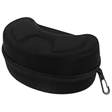 Ciieeo Eva Hartschalen Brillenetui Großformat mit Reißverschluss und Karabiner für Ski Sport und...