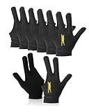 KGDUYC 8 pcs Billard Handschuh,3 Finger Queue Handschuhe,Billardhandschuhe,Billard Snooker Queue...