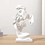 NORHOR Pärchen-Statue Kreative Kussskulptur Abstrakte Kunst Paar Skulptur Heimdekoration Harz...