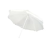 Strandschirm / Sonnenschirm / stufenlos verstellbar / Farbe: weiß