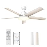 Dreo Smart Deckenventilator mit Licht, 132 cm, 12 Geschwindigkeiten, 3 Modi, stufenlos dimmbares...