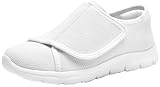 Eagsouni Hausschuhe Damen Leichte Weit Klettverschuß Walkingschuhe Atmungsaktive Slip On Pantoffeln...