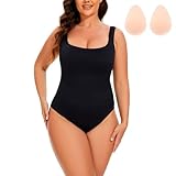 piannao Shapewear Damen Body Shper Bauchweg Bodysuit Formender Vielseitige Frauen atmungsaktiven...