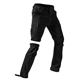 Herren Wanderhose Zip Off Trekkinghose Outdoorhose Atmungsaktiv Wasserdicht Softshellhose Entfernbar...
