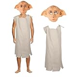 SINSEN Dobby Kostüm Maske für Erwachsene Latex Hauself Dobby Cosplay Kostüm mit Elf Maske für...