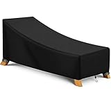 BEJAGWUS Abdeckung Gartenliege Sonnenliegen mit Verstellbarem Kordelzug & Schnallen,Oxford...