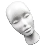 Sewroro Perückenständer Schaumstoffkopf Mannequin Leichter Schaufensterpuppenkopf für Perücken...