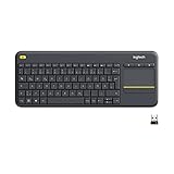 Logitech K400 Plus Kabellose Touch-TV-Tastatur mit integriertem Touchpad, HTPC-Tastatur für mit dem...