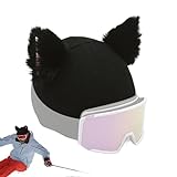 Katzenohren Skihelm-Überzug - Stretchy Helmbezug, Wärmeschutz stylisches Design, Perfekt für...
