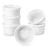 LOVECASA Förmchen Creme Brulee Set, 6 Stück Soufflé Förmchen, 120ml Soufflé Förmchen...