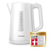 Philips Wasserkocher – 1.7 L Fassungsvermögen mit Kontrollanzeige, Pirouettenbasis, weiß...