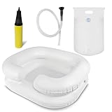 Pulox Haarwaschbecken - Shampoo Becken mit Wasserbeutel, Duschkopf und Luftpumpe - Haare Waschen...