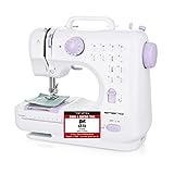 Emerio Nähmaschine für Kinder und Anfänger, SEW-121820, 12 Stichmuster, Mini mit Fußpedal, Strom...