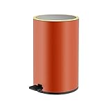 WAOCEO Mülleimer Edelstahl-Mülleimer mit Deckel, einfacher Haushalt, fußbetriebener...