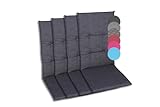 GO-DE Textil Bequeme und attraktive Polsterauflagen für Hochlehner-Gartenstühle (4er-Set, Uni...