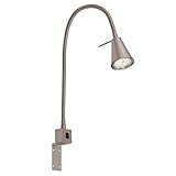 Briloner Leuchten LED Bettleuchte, Bettlampe Flexarm, inkl. An-/Ausschalter, 4.7 Watt. 400 Lumen,...