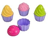 Simba 107102508 - Sandformen Cupcake, 8 Teile, 6cm Durchmesser, Sandkastenspielzeug, Sandspielzeug,...