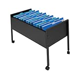 Hängemappenwagen 100 Duo A4 Schwarz Rollbarer Aktenschrank, Aktenordner mit Rädern, Rollbarer...