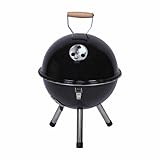 Nexos - BBQ Minigrill Kugelgrill Ø 29 cm – Kompakt-Holzkohlegrill mit Deckel & Rost – Rundgrill...
