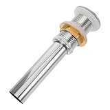 COLLBATH Ablaufgarnitur Waschbecken Pop Up Abflussstopfen Edelstahl ohne Überlauf Geruchsvermeidend...