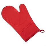 Isolierter Ofenhandschuh mit Silikon hitzebeständig und Anti-Rutsch-Griff, hitzebeständig bis...