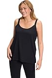 Ulla Popken Damen Spaghetti-top T-Shirts, Schwarz, 50-52 EU