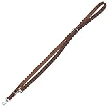 TRIXIE Hundeleine aus Leder Rustic V-Leine Leder L–XL, 2,00 m 25 mm in dunkelbraun - verstellbare...