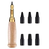 6-Teiliger Automatischer Lochstanzer,Lederstanze mit 6 Pcs Loch Durchmesser 1-4mm,Schraubenstanzer,6...