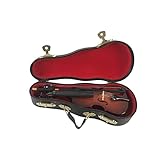 ALANO Mini-Cello, Modell mit Bogen und Halterung, dekorativ, Mini-Musikinstrument (C-14-S)