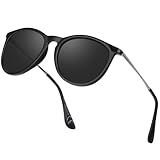 Perkanion Polarisierte Sonnenbrille Damen Rund UV400 Schutz Sonnen Brille Cateye Retro Vintage...