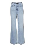 VERO MODA Straight Fit Jeans Stone Washed Denim Hose High Waist Schlag Pantsl VMTESSA,...