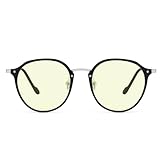 Dollger Blaulicht Brille Rund Retro Gaming Brille für Bildschirm & Nachtfahrten - Blaulichtfilter...