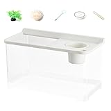 Kleines Kampffischbecken Mit 3 Farblichtern, Dekoratives Fischbecken, 360° Aquarium mit hoher...